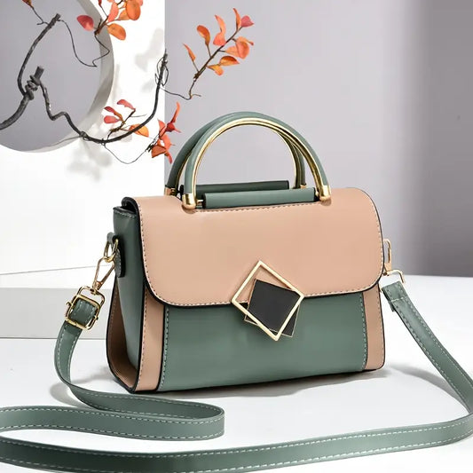 Cartera Eliana Verde/Beige REF. 3697